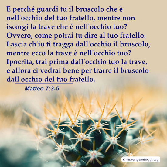 trai prima dall’occhio tuo la trave