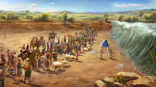 Gli israeliti entrano nella terra di Canaan