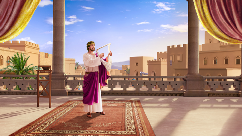 Davide canta le lodi del Signore