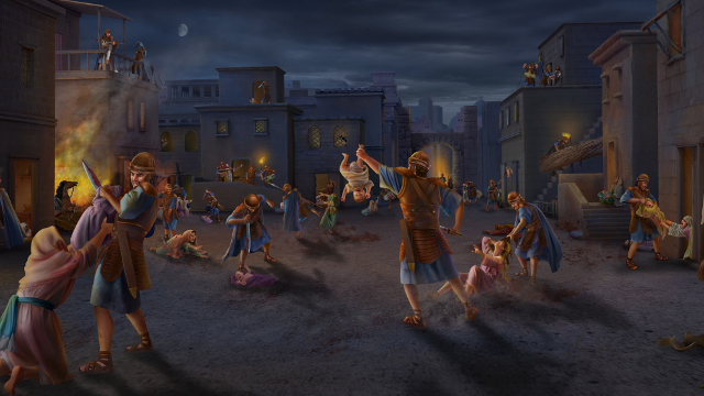 mandò ad uccidere tutti i maschi ch’erano in Betleem e in tutto il suo territorio dall’età di due anni in giù