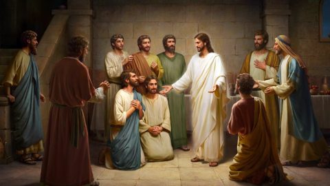 Gesù parla ai discepoli dopo la resurrezione
